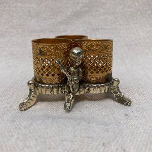 Vintage Filigree Angel Cherub Lipstick Holder